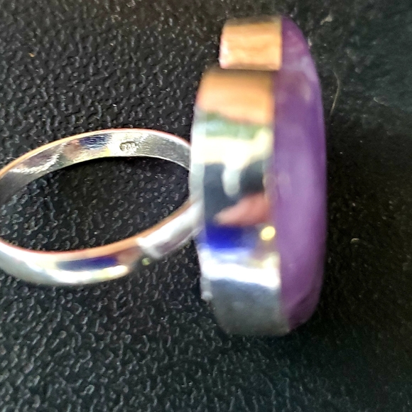 New Heart Shaped Amethyst 925 Silver Ring. - Picture 3 of 15